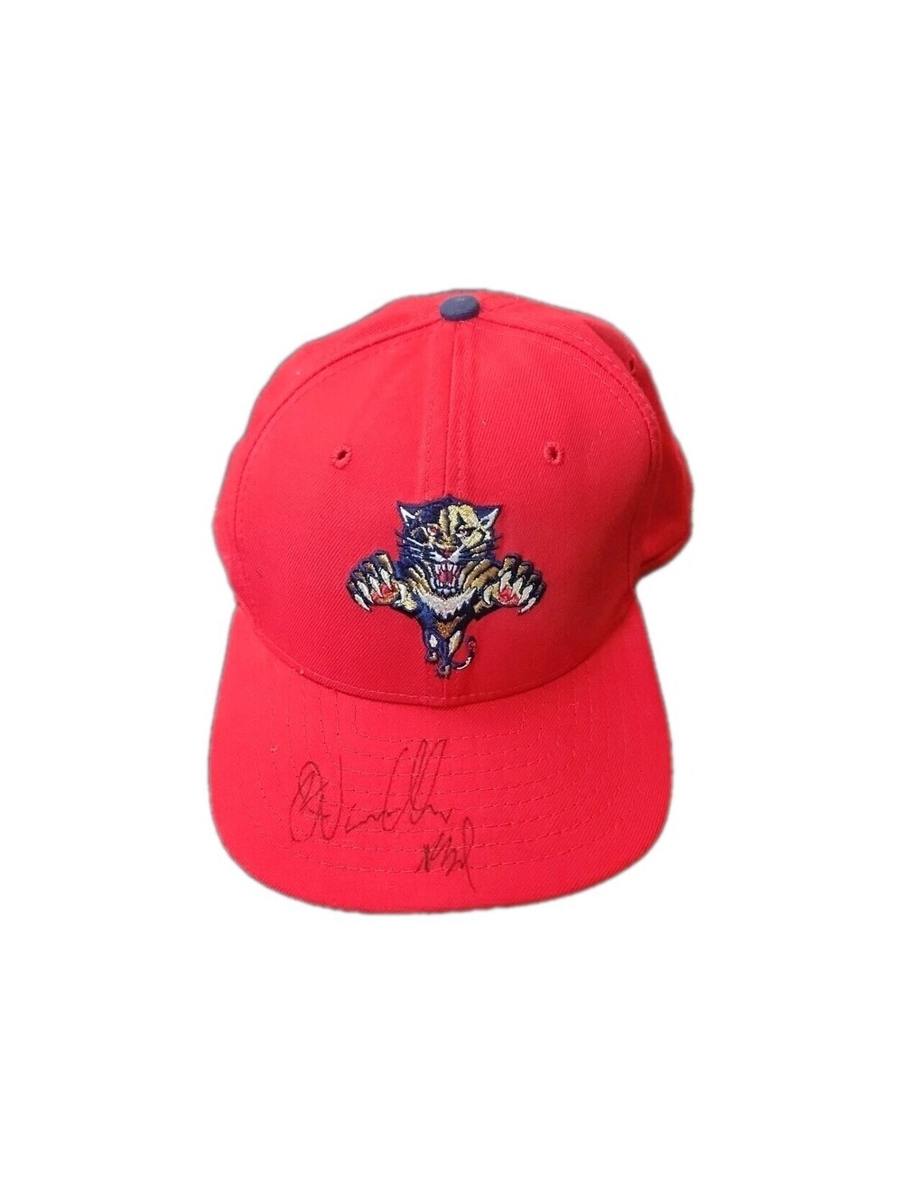 Vintage 1990s Florida Panthers SnapBack Hat Autograph